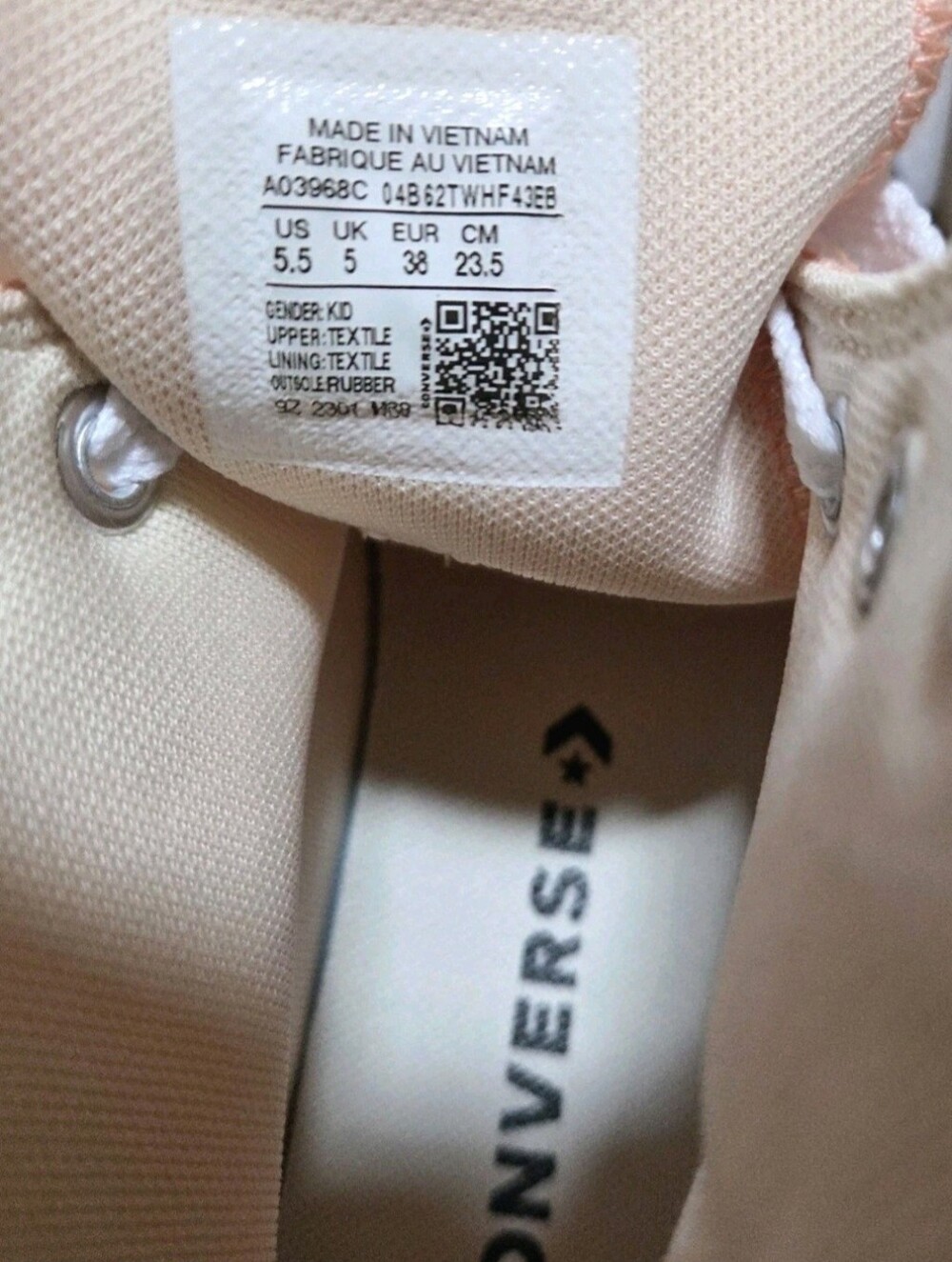Converse Chuck Taylor All Star Platform HighTop Peach Canvas Zipper US Wmns 7.5 - Picture 12 of 12